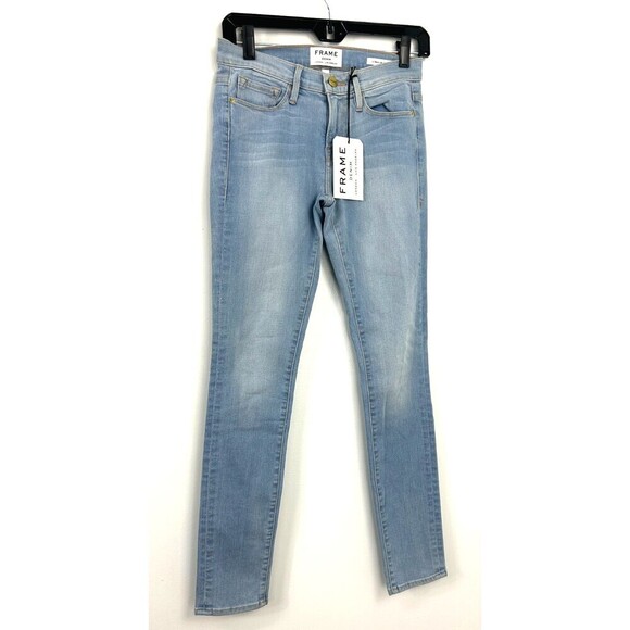 New Frame Denim Womens Size 27 Jeans Light Blue Le Skinny de Jeanne R3 - Picture 3 of 12